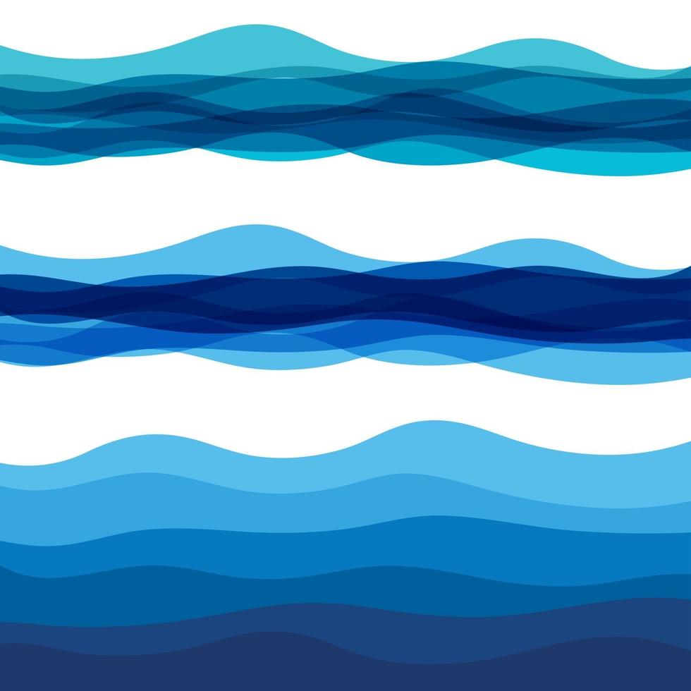 Abstract Water wave design background vector