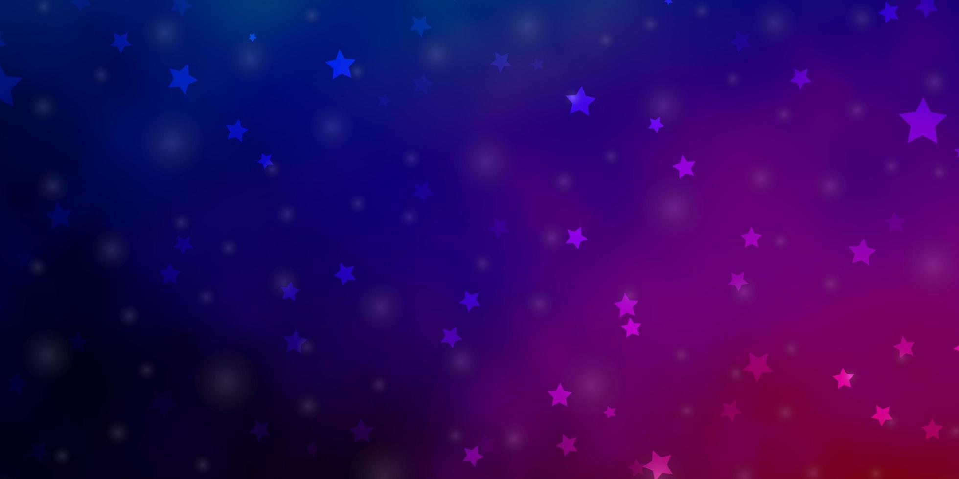 Dark Blue, Red vector layout with bright stars. Colorful illustration in abstract style with gradient stars. Best design for your ad, poster, banner.