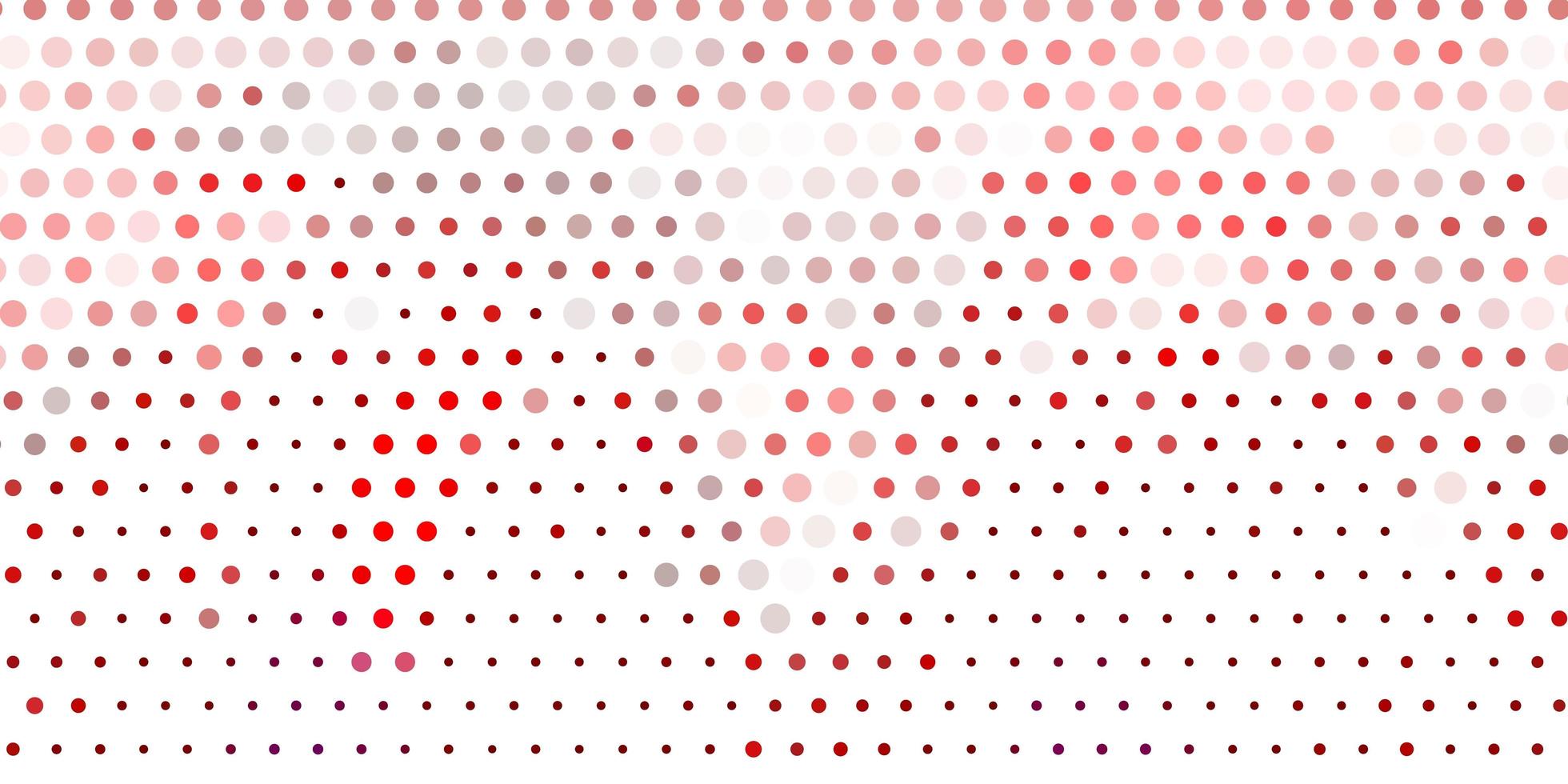 Light pink, red vector background with spots.
