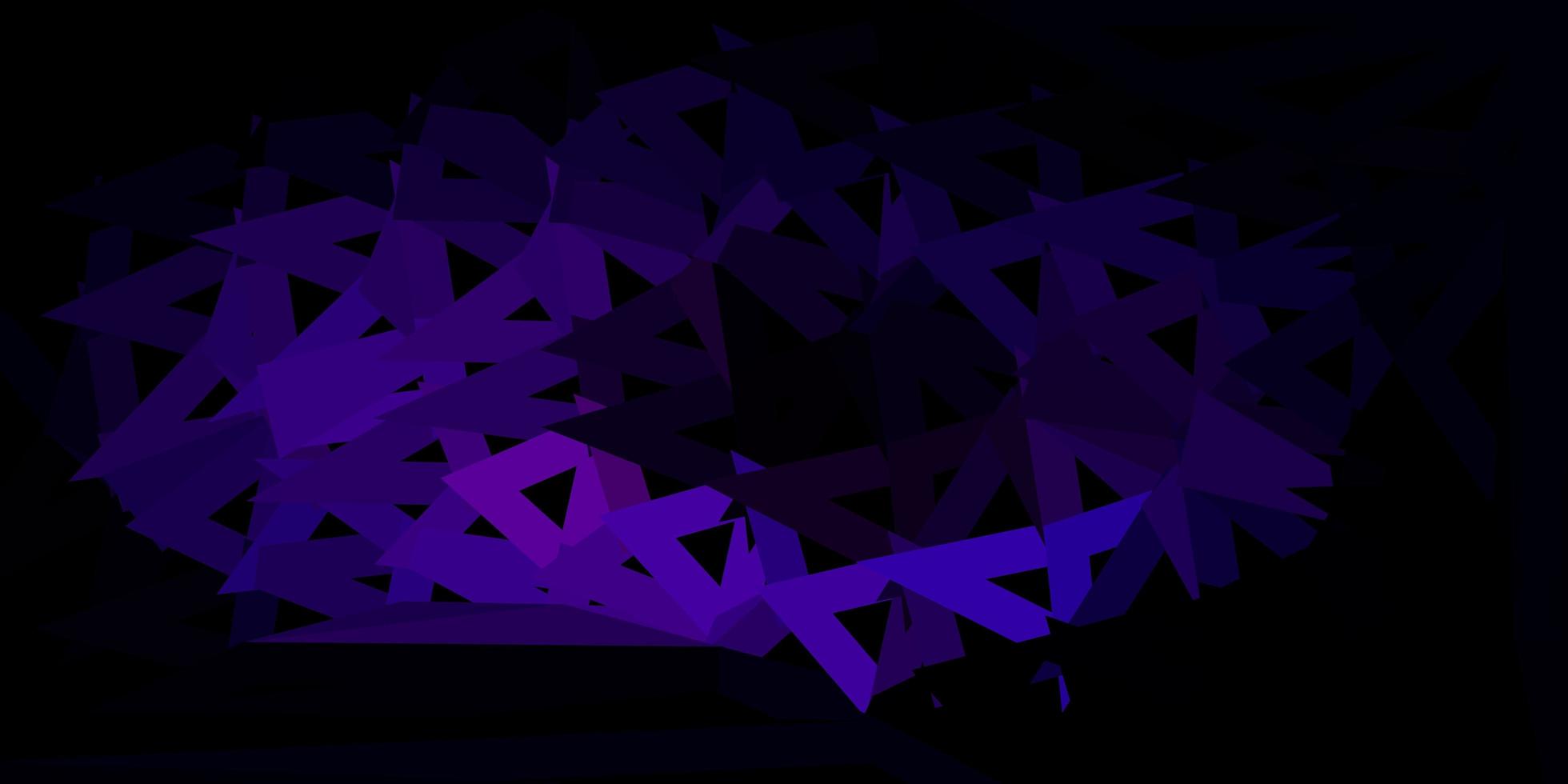 Dark pink vector abstract triangle backdrop.