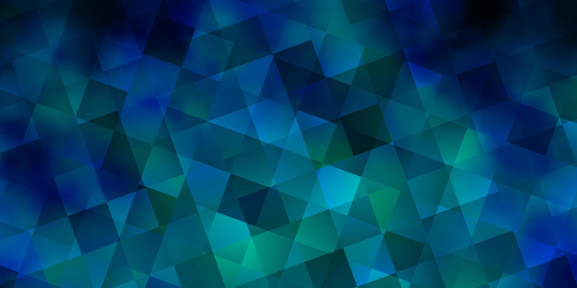 Dark BLUE vector backdrop with lines, rhombus.