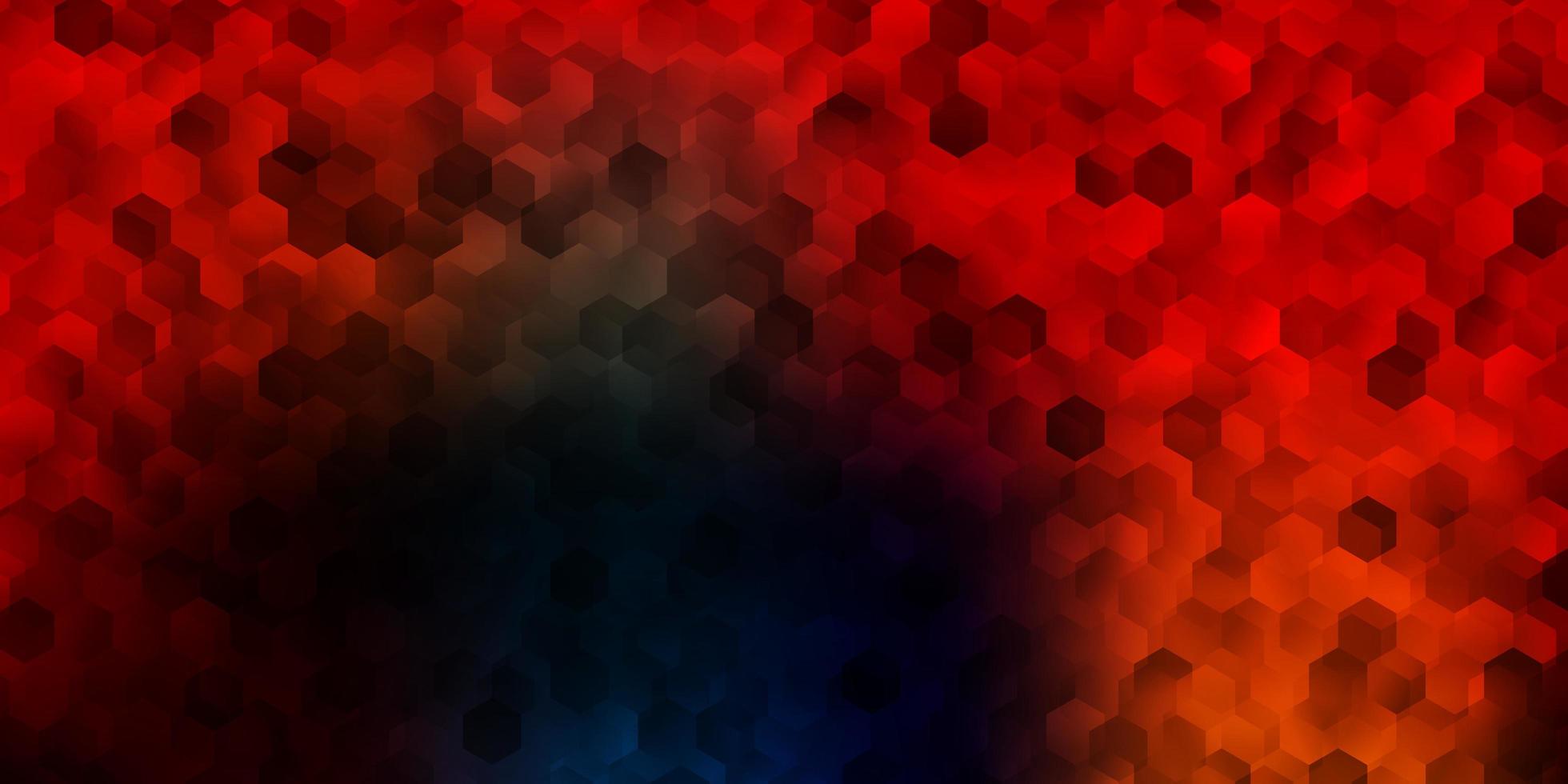 plantilla de vector multicolor oscuro en un estilo hexagonal.