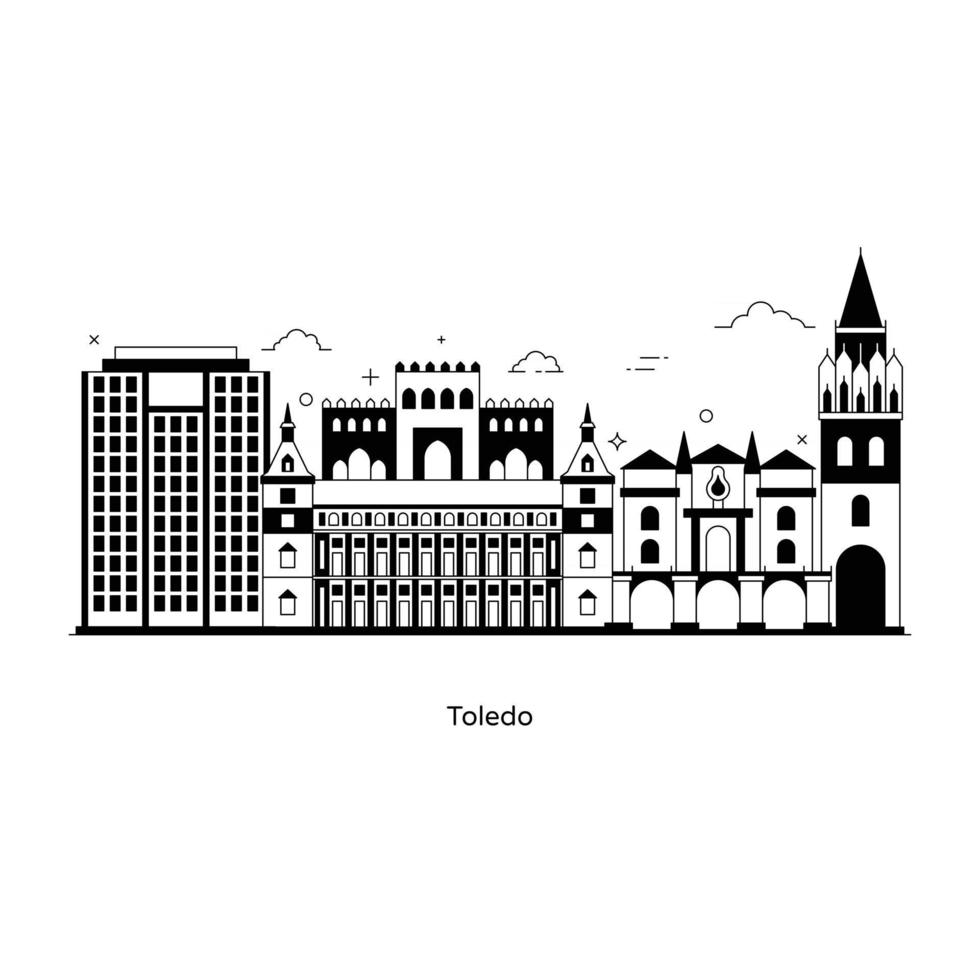 Toledo Stated in Ohio vector