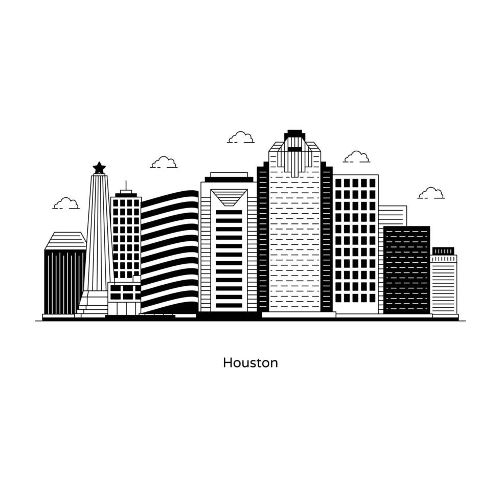 Houston Largest City vector