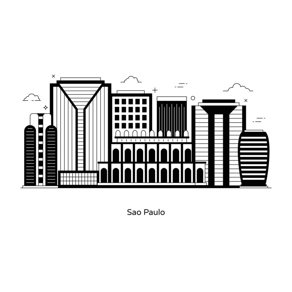 Sao Paulo Brazil vector