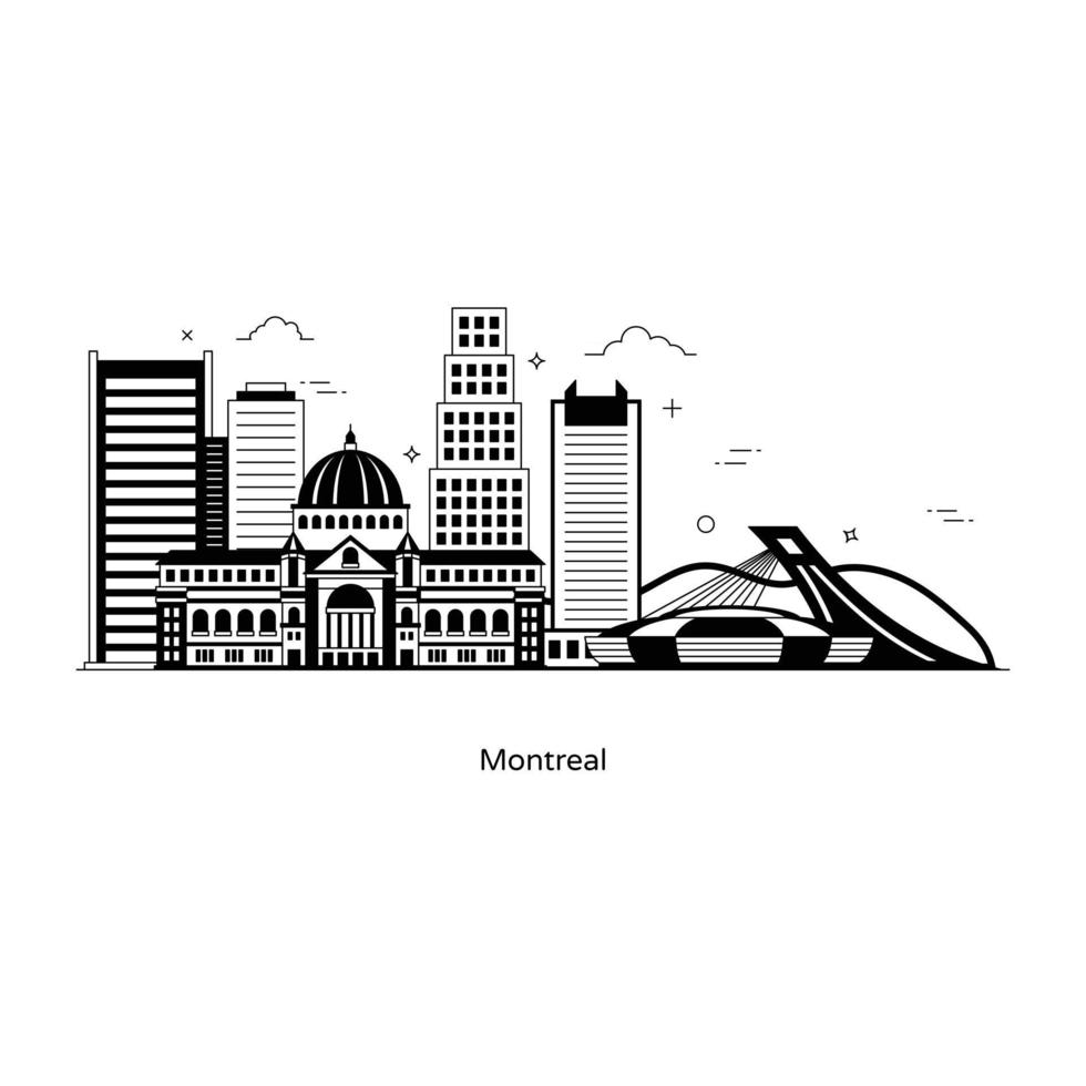 Montreal Stated in Canada vector