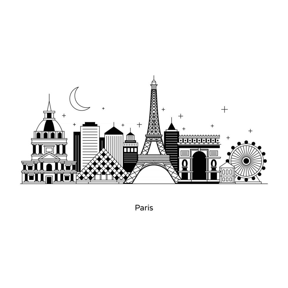 París ciudad europea vector