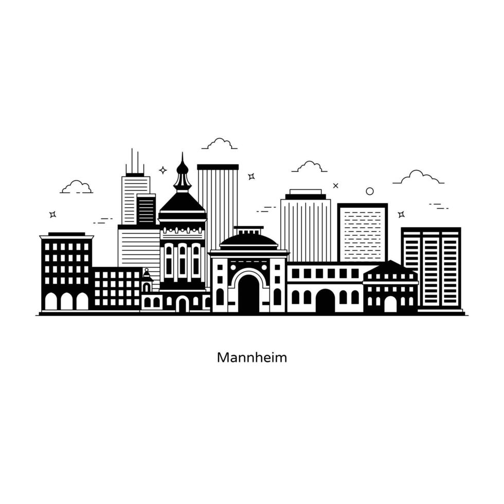 Mannheim  City of Germany vector