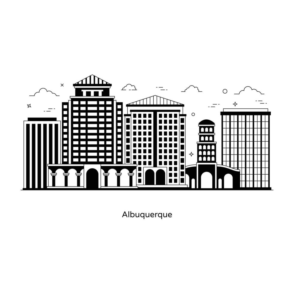 albuquerque ciudad de méxico vector