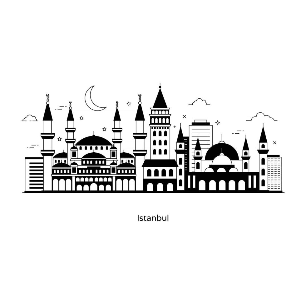 estambul, ciudad de turquía vector