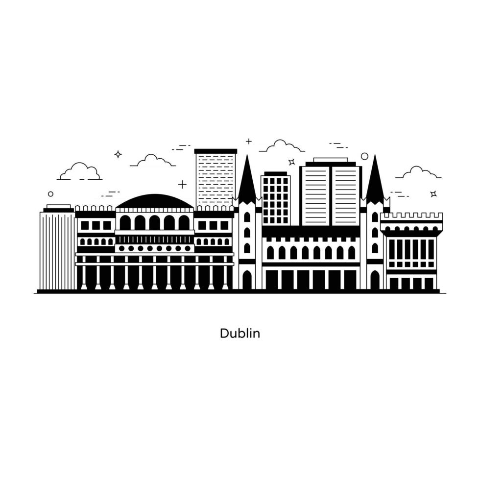 Dublin City Landmark vector