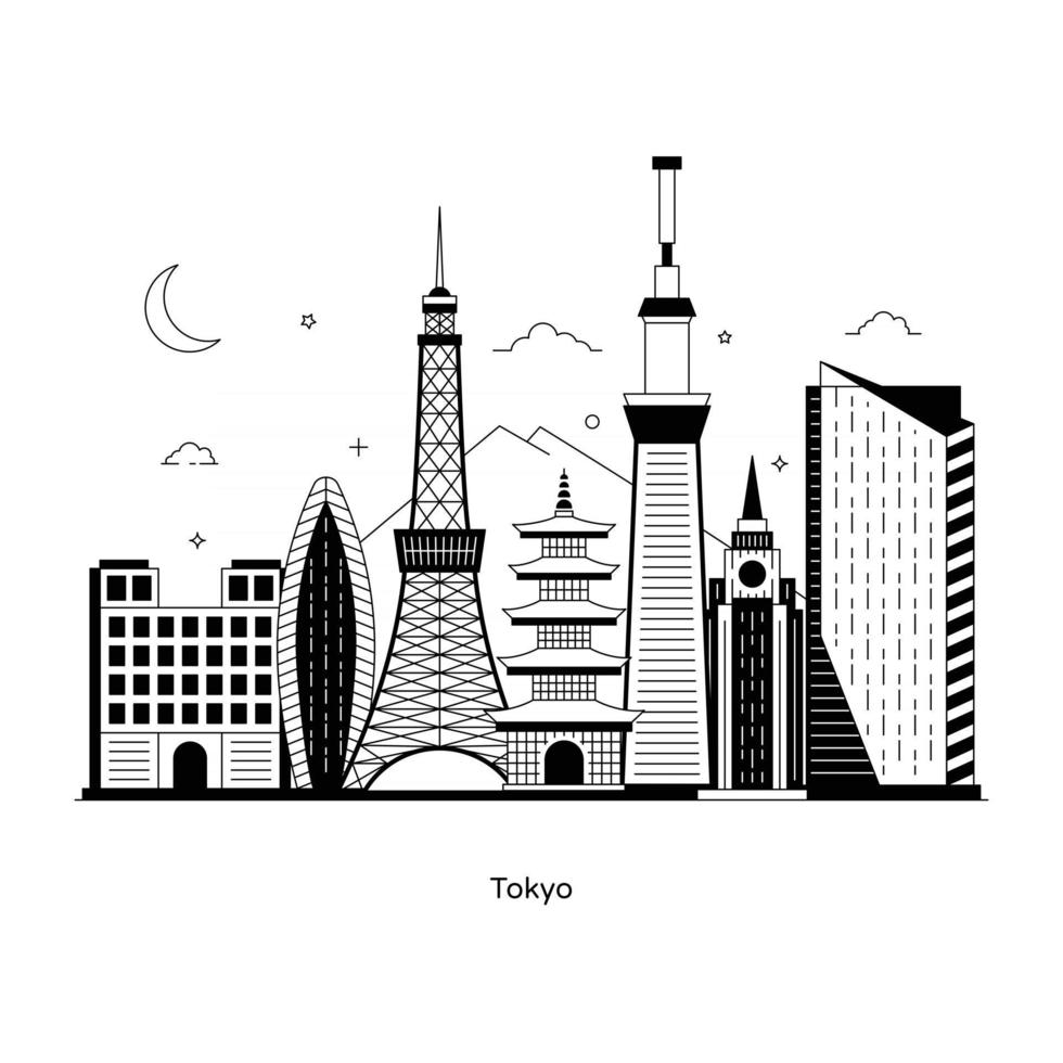 Tokyo Capital of Japan vector