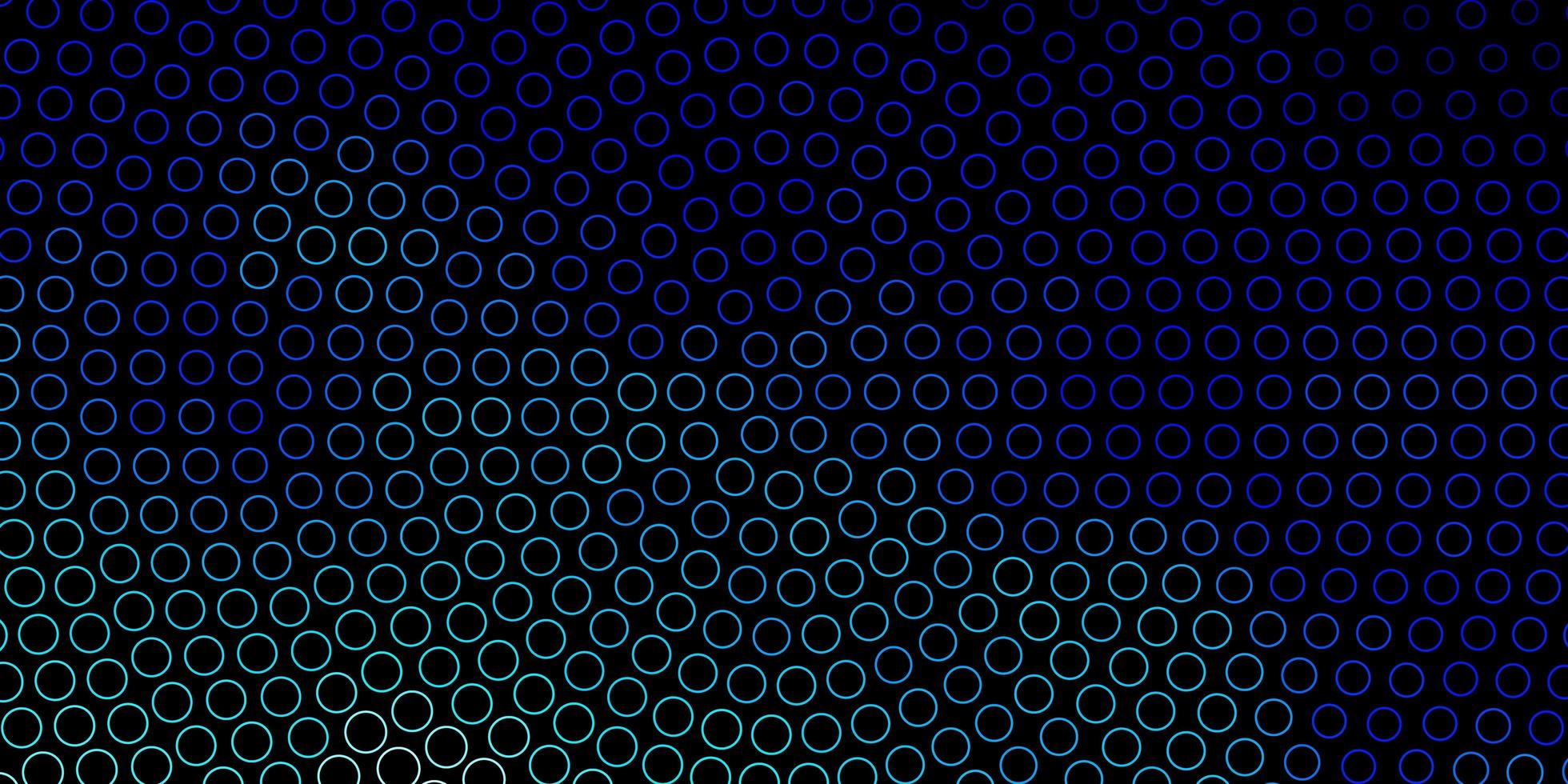 Dark BLUE vector pattern with circles. Abstract decorative design in gradient style with bubbles. Pattern for websites, landing pages.