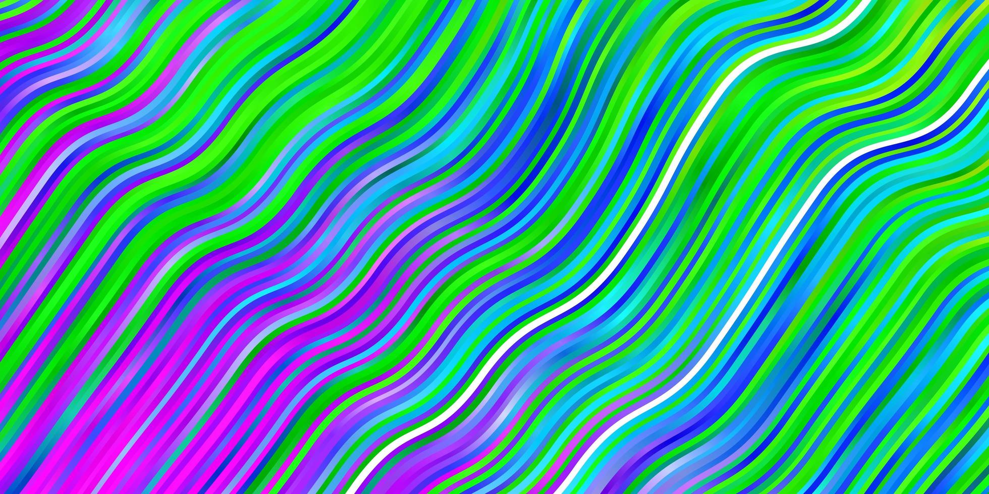 Light Multicolor vector backdrop with curves. Colorful illustration, which consists of curves. Design for your business promotion.