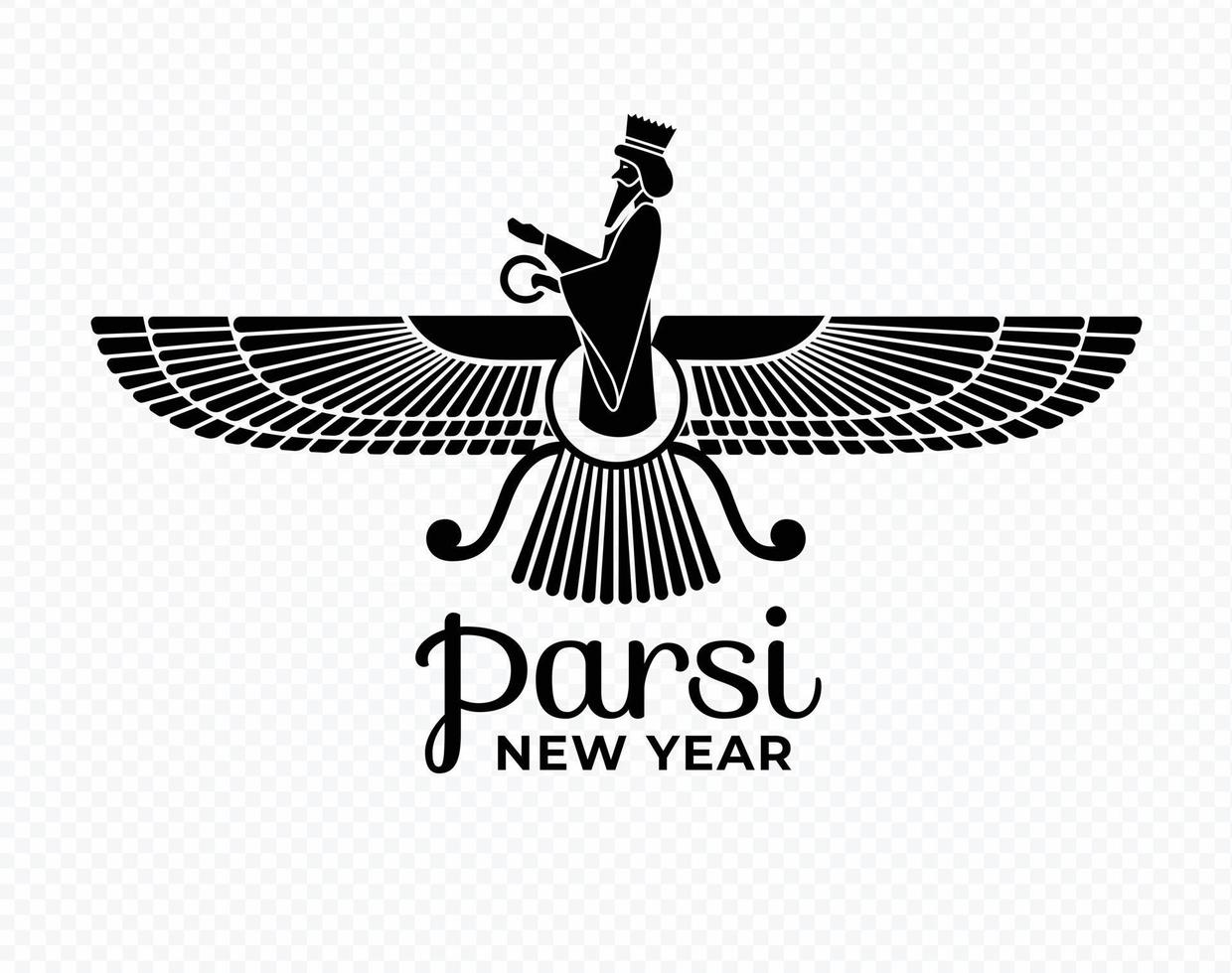 Parsi new year symbol vector. Zorostrian symbol illustration. vector