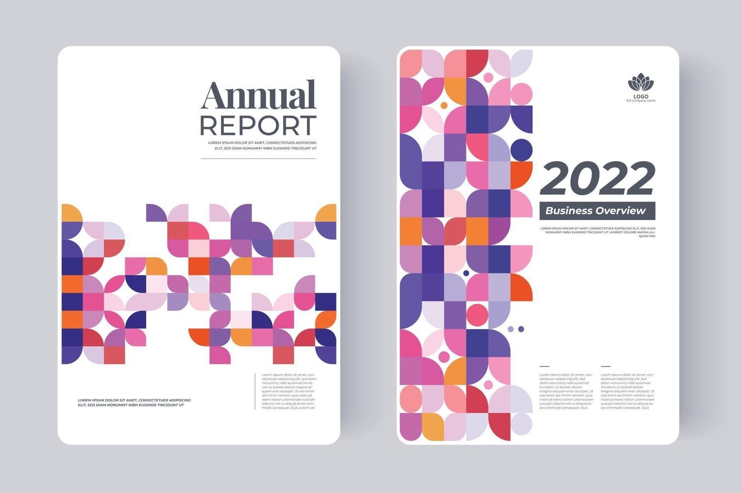 Annual Report Cover design for presentation. Report cover design with abstract graphic. vector
