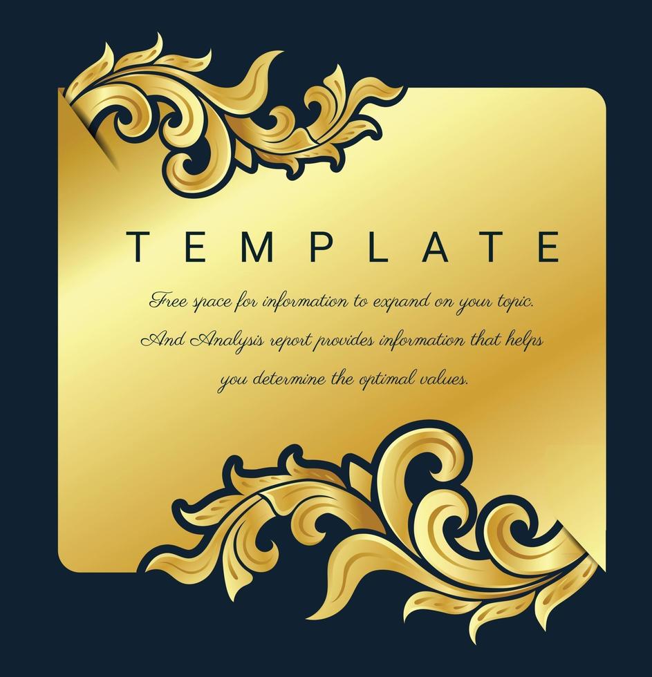 Decorative Thai traditional art frame for invitations, frames, menus, labels and websites. vector