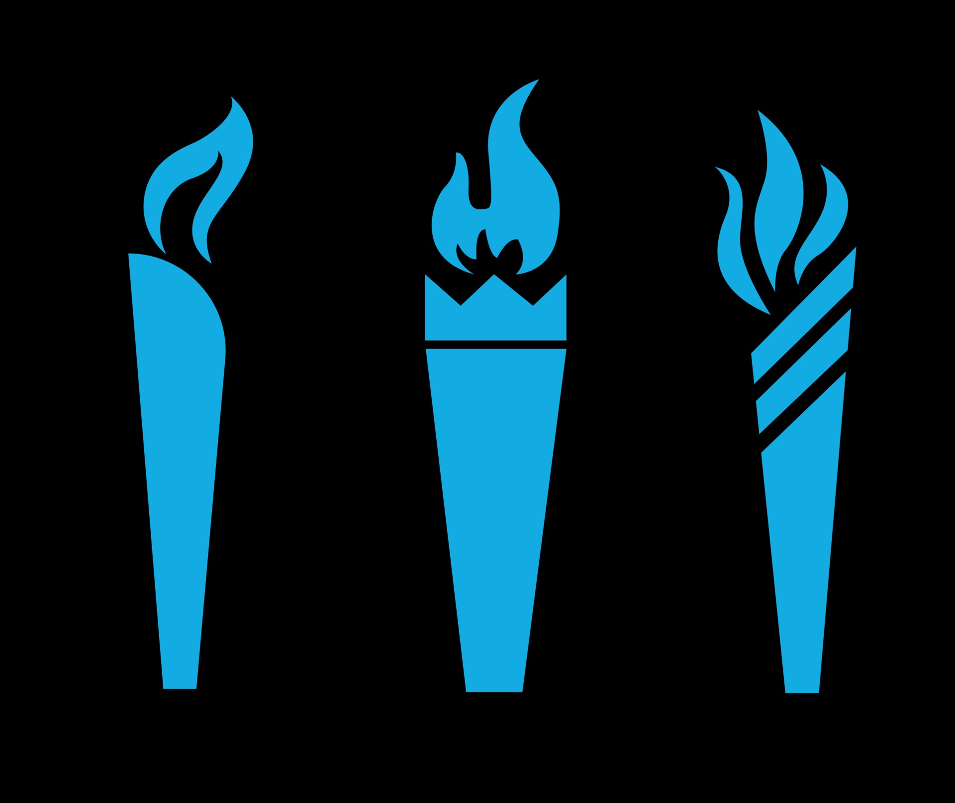torch Blue Collection icons flame vector illustration abstract design