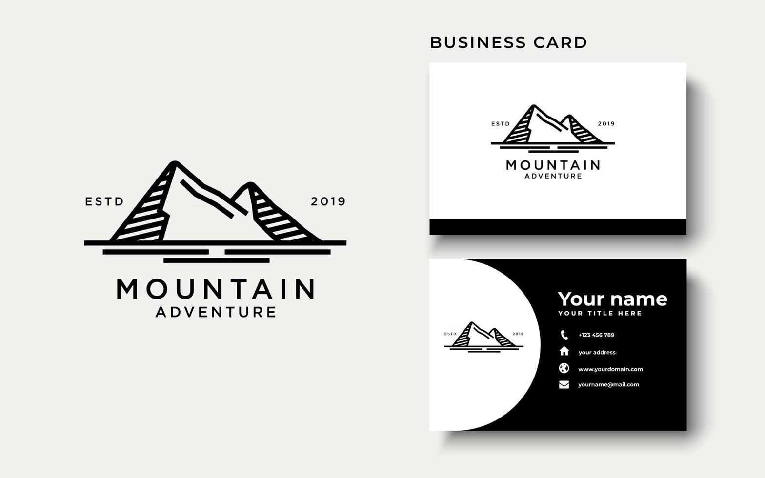 inspiración para el diseño del logotipo de montaña vector