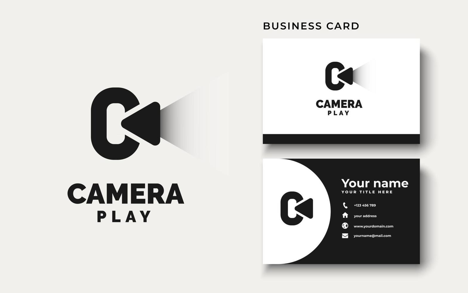 Camera Play Logo Design Inspiration vector