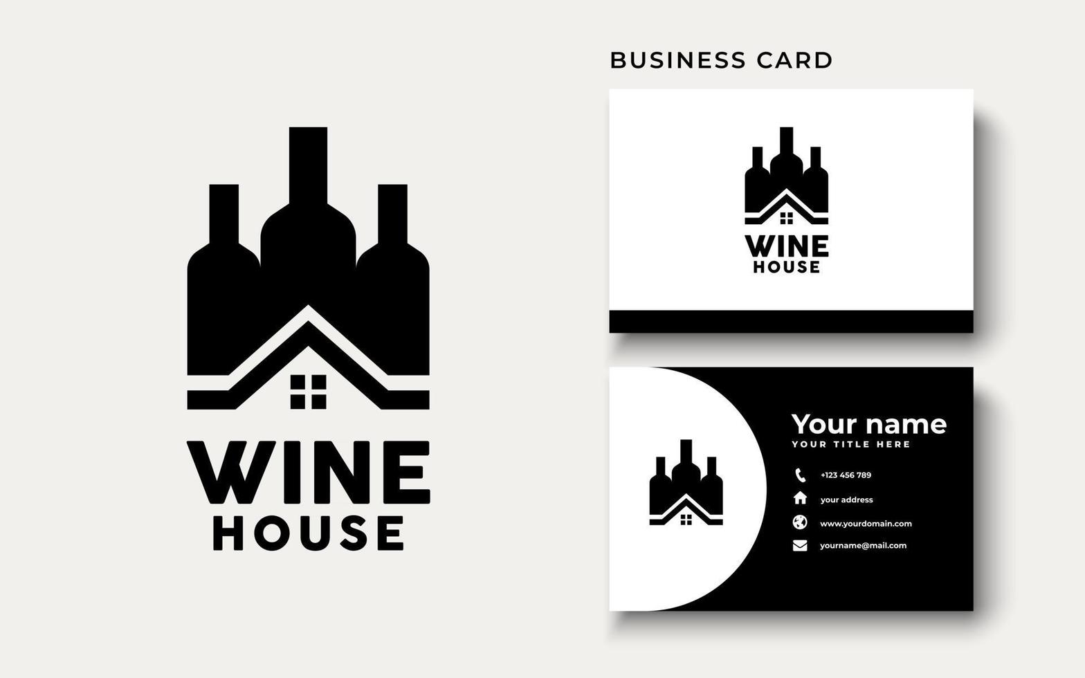 inspiración para el diseño del logotipo de la casa del vino vector