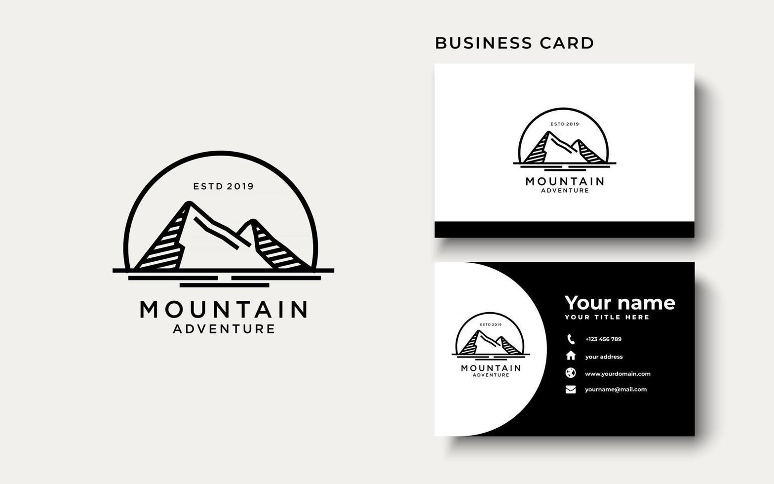 inspiración para el diseño del logotipo de montaña vector