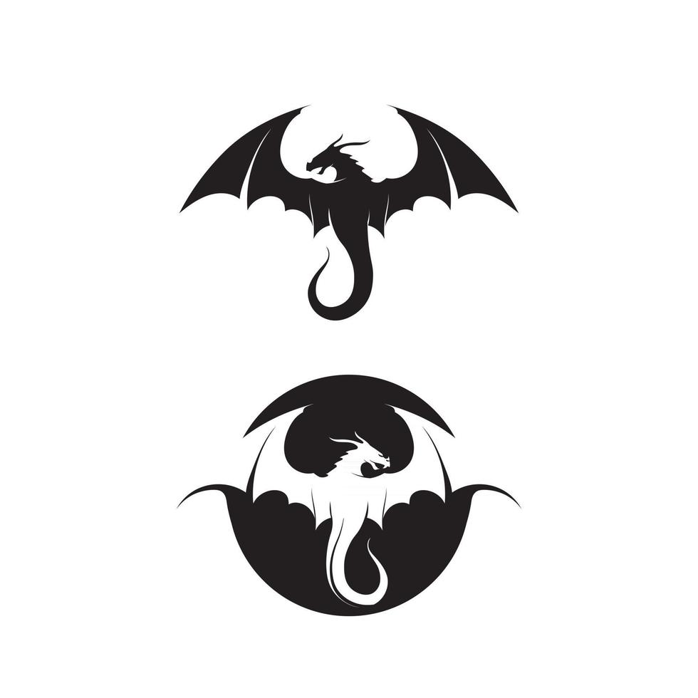 Dragon vector icon illustration imagine animal fantasy reptile flying