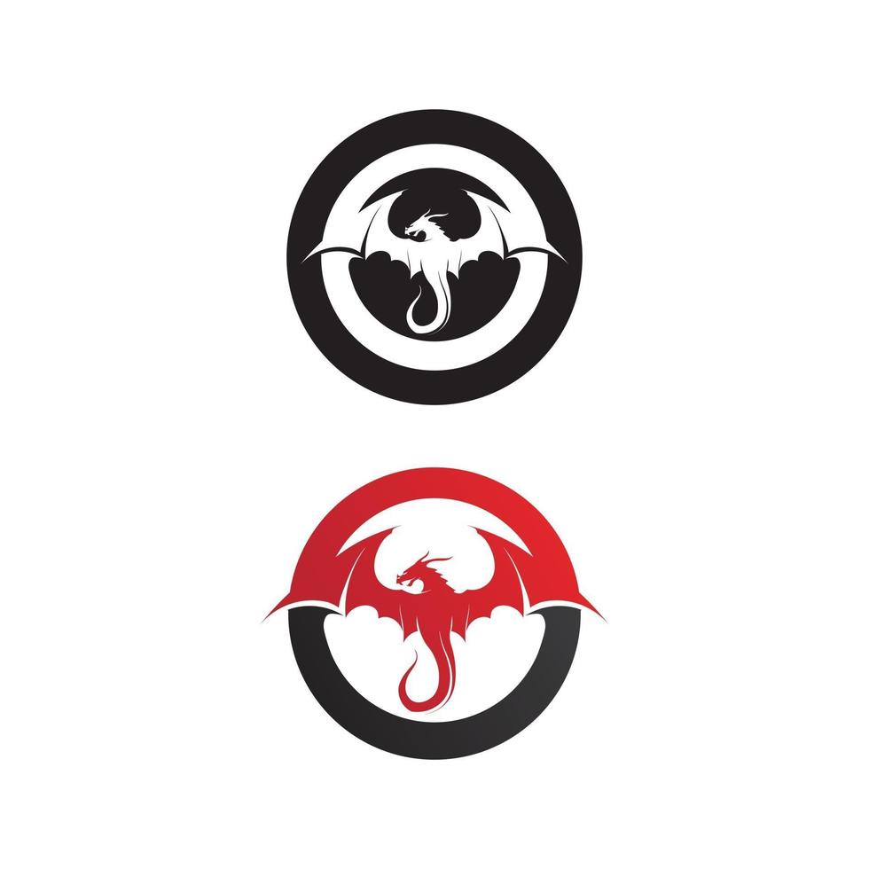 Dragon vector icon illustration imagine animal fantasy reptile flying