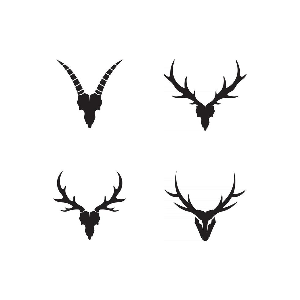 ciervos logo diseño de animales y mamíferos y vector gráfico