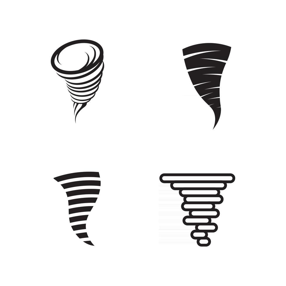 tornado símbolo ilustración vectorial viento vector logo icono conjunto diseño ilustración