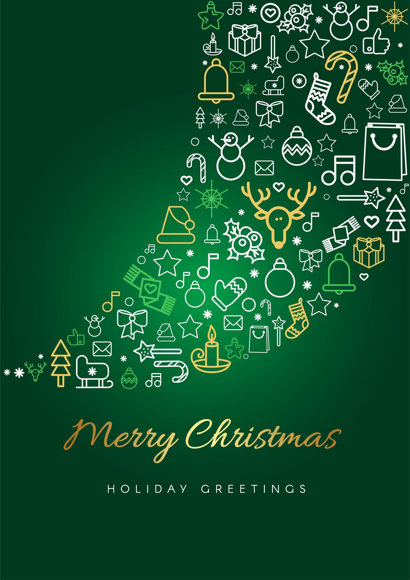 Merry Christmas greeting card template 2789138 Vector Art at Vecteezy