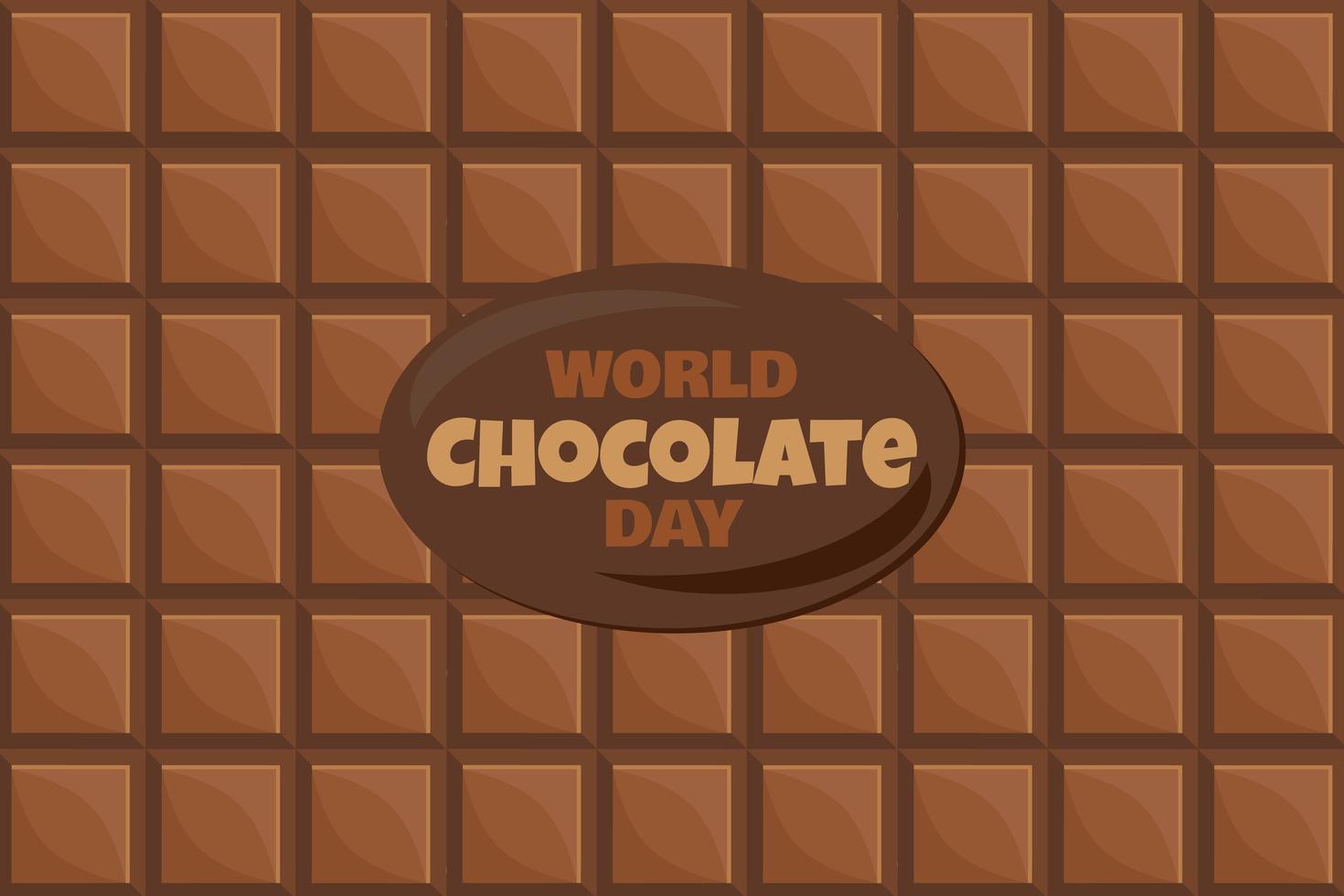 Banners del día mundial del chocolate con texto y fondo de postre sabroso vector