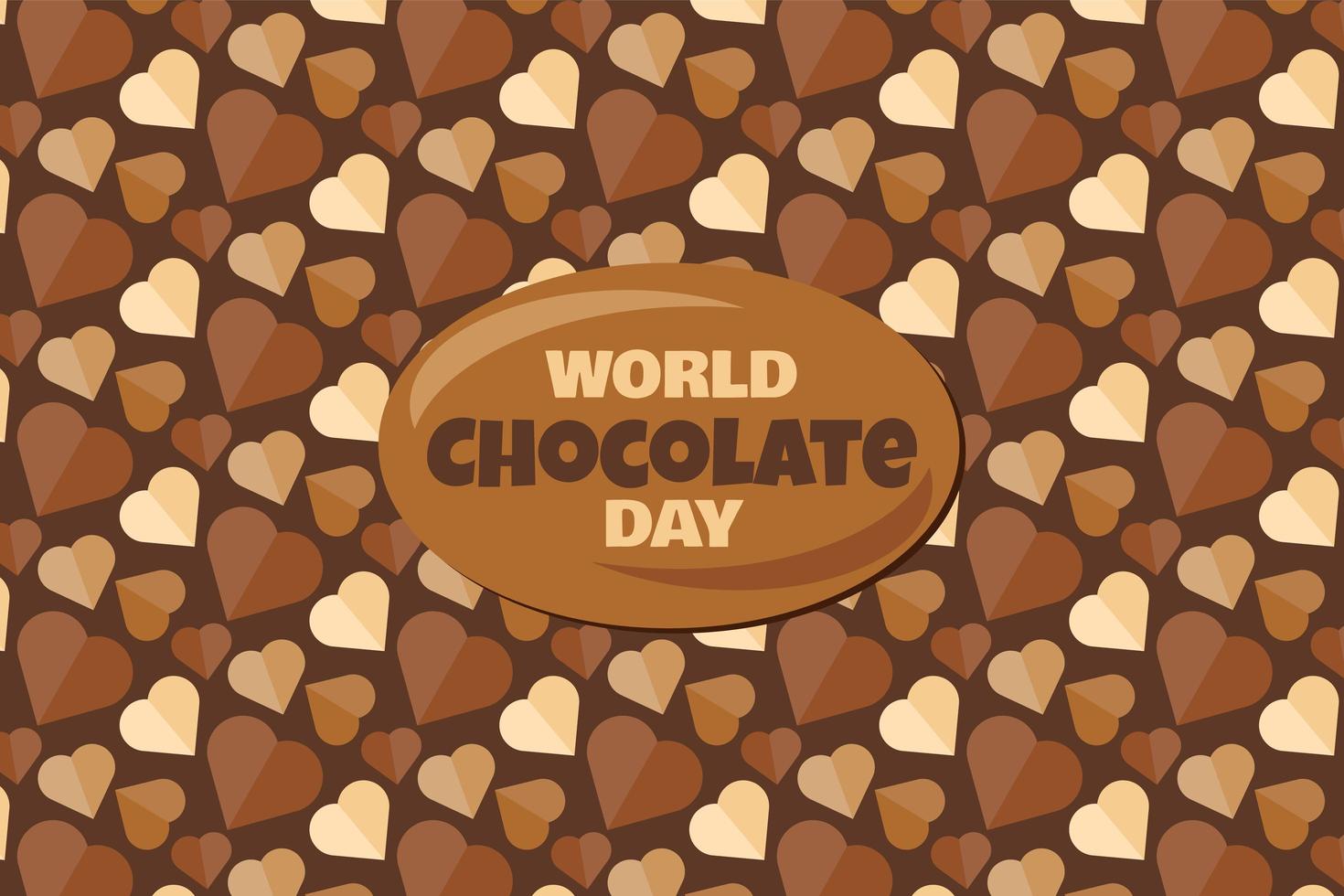 World Chocolate Day Banners With Text And Tasty Dessert Background vector