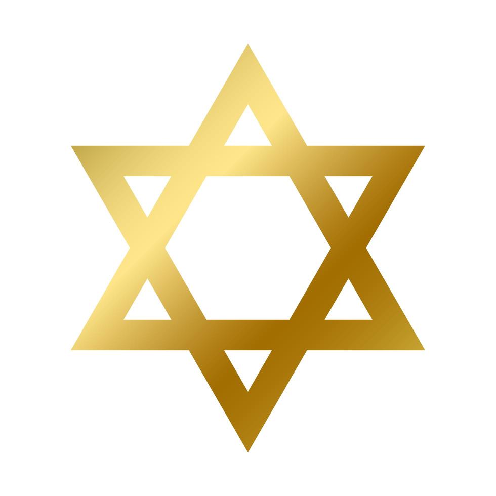 David star symbol isolated judaism sign outline vector