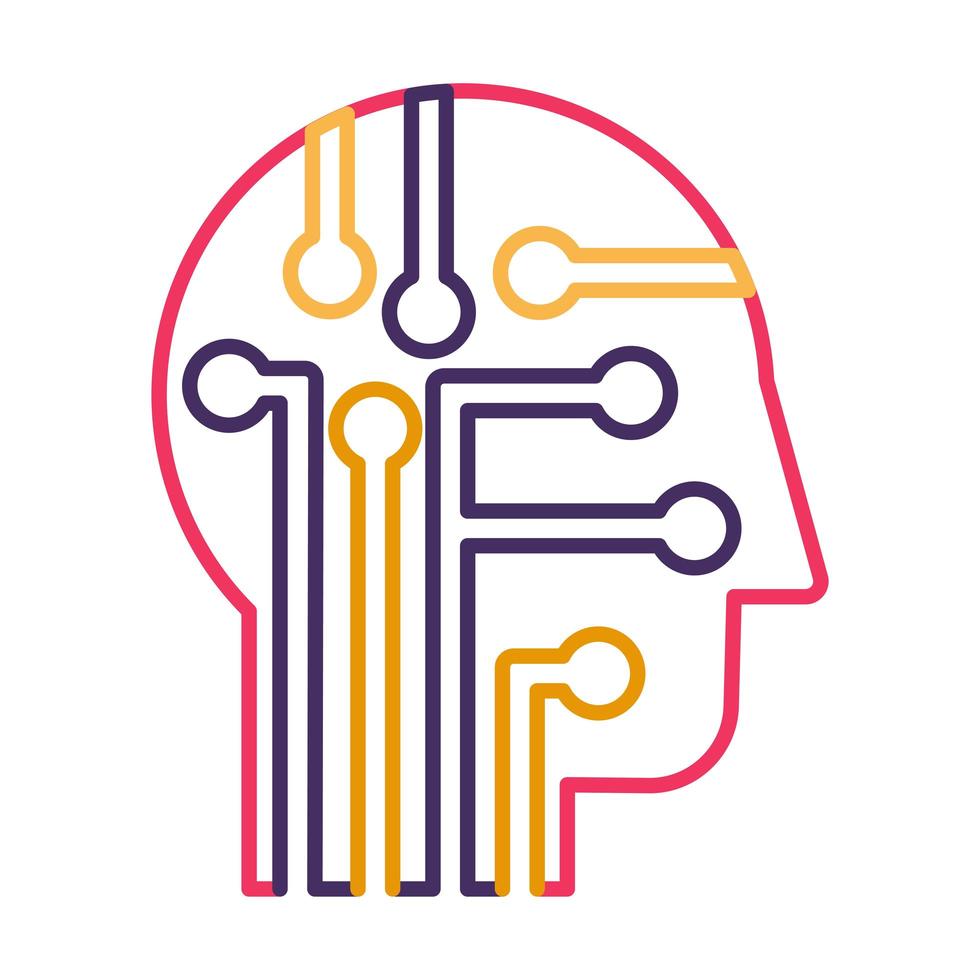 Intelligence, knowledge and education thin line vector icon