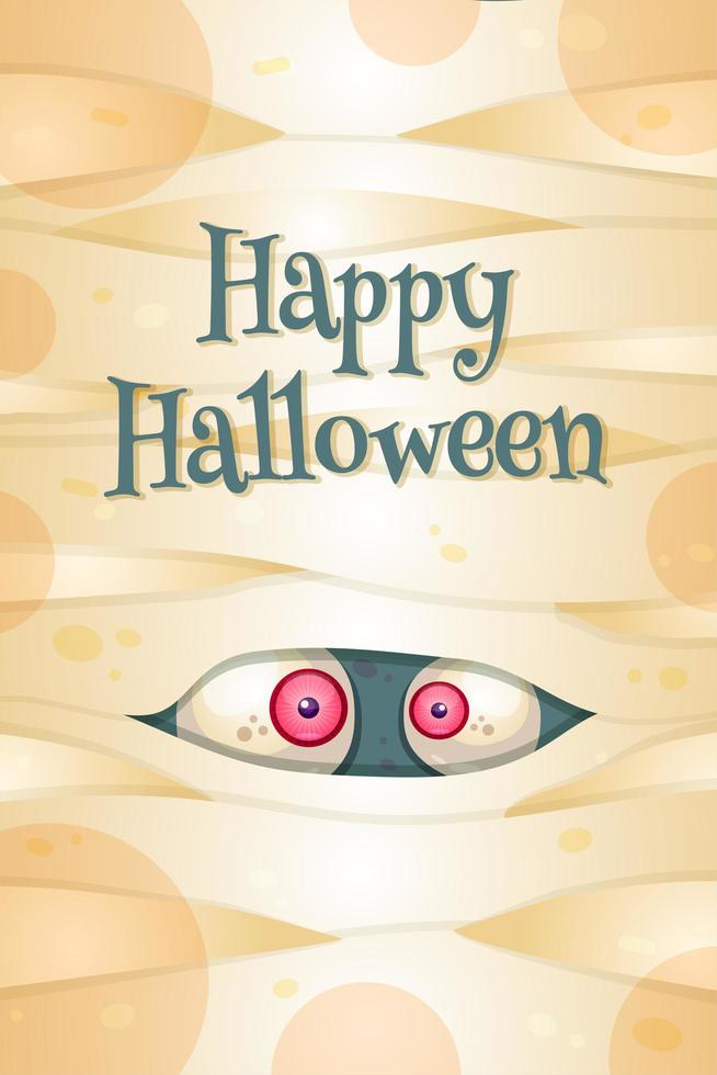 Happy Halloween greeting card vector template