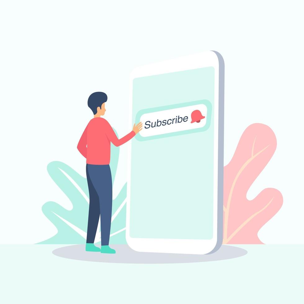 Subscribe video blog illustration concept vector