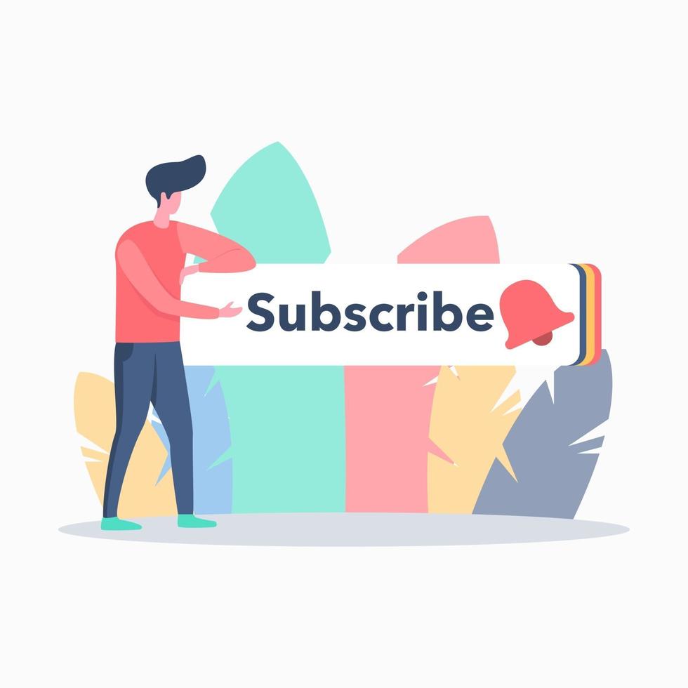 Video blog subscribe illustration concept vector