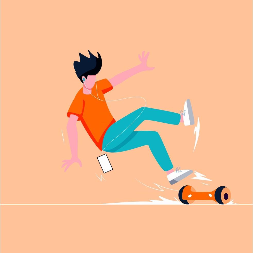 Scooter driving illustration concept vector