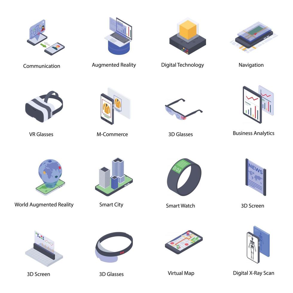 Augmented Reality Elements vector