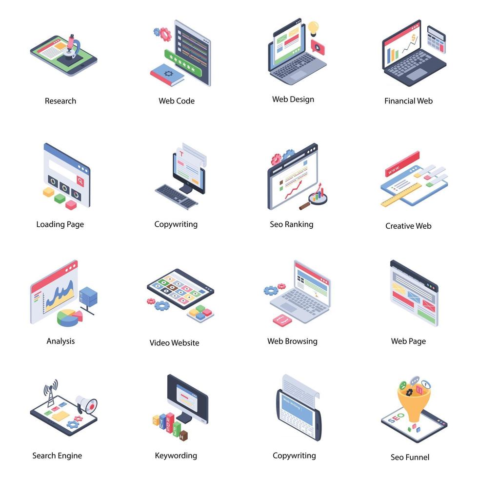 Web Development Elements 2789369 Vector Art at Vecteezy