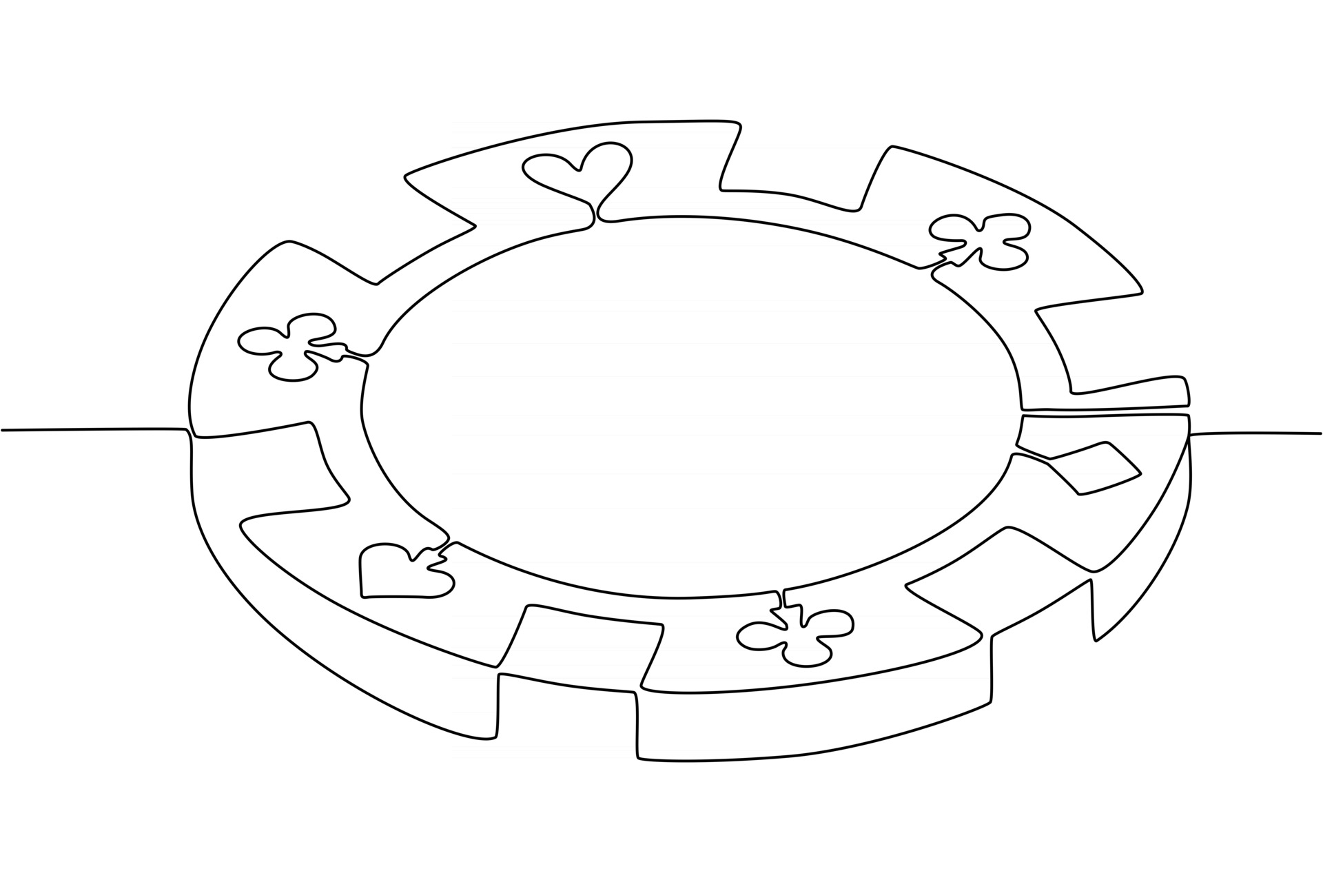 Continuous line of poker chips vector illustration 2789440 Vector Art