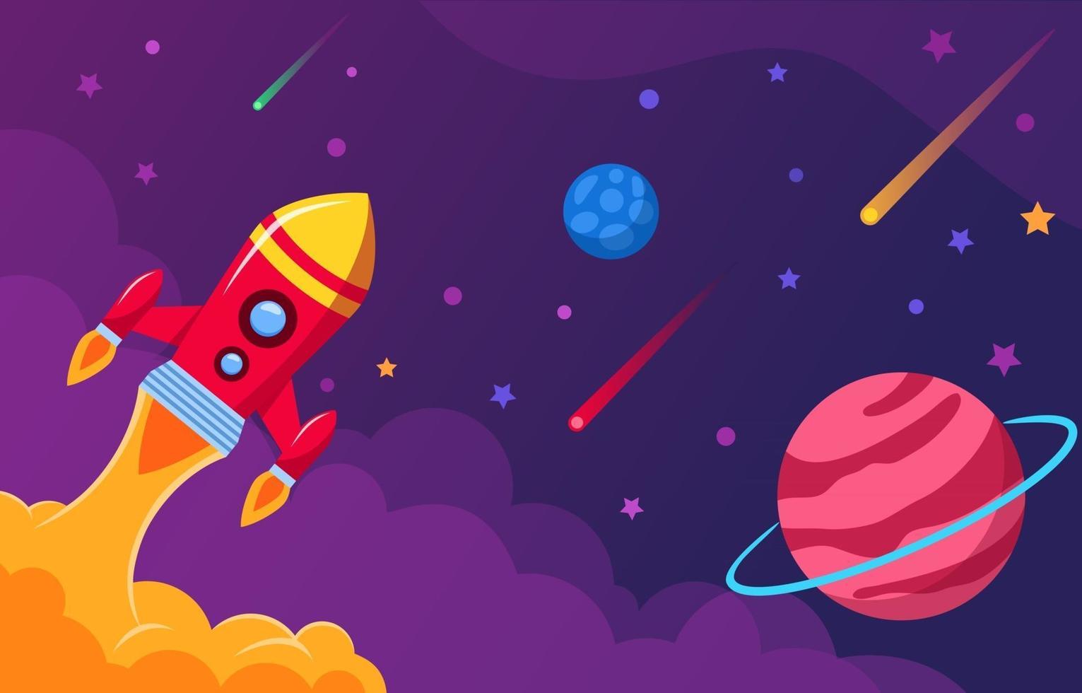 Launching Space Rocket to the Sky 2789588 Vector Art at Vecteezy