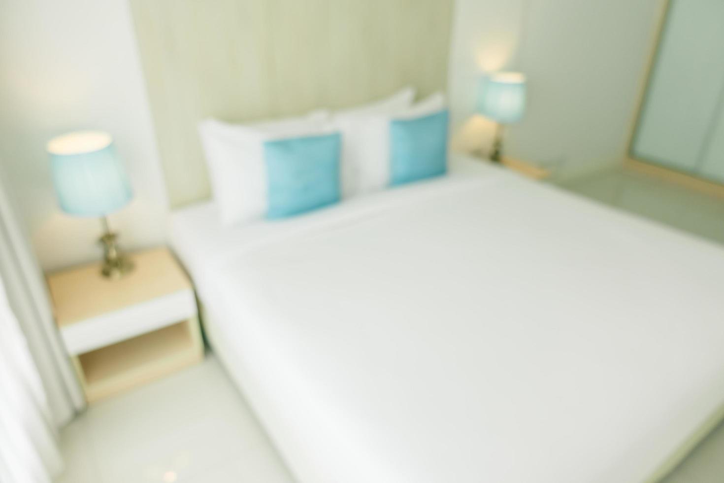 Abstract blur and defocused bedroom interior and decoration photo