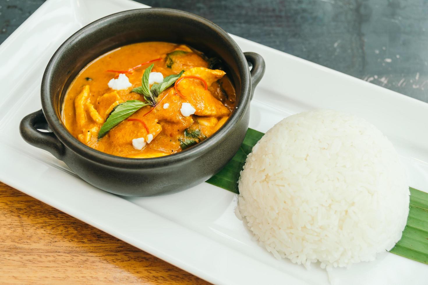 Panang curry chicken soup photo