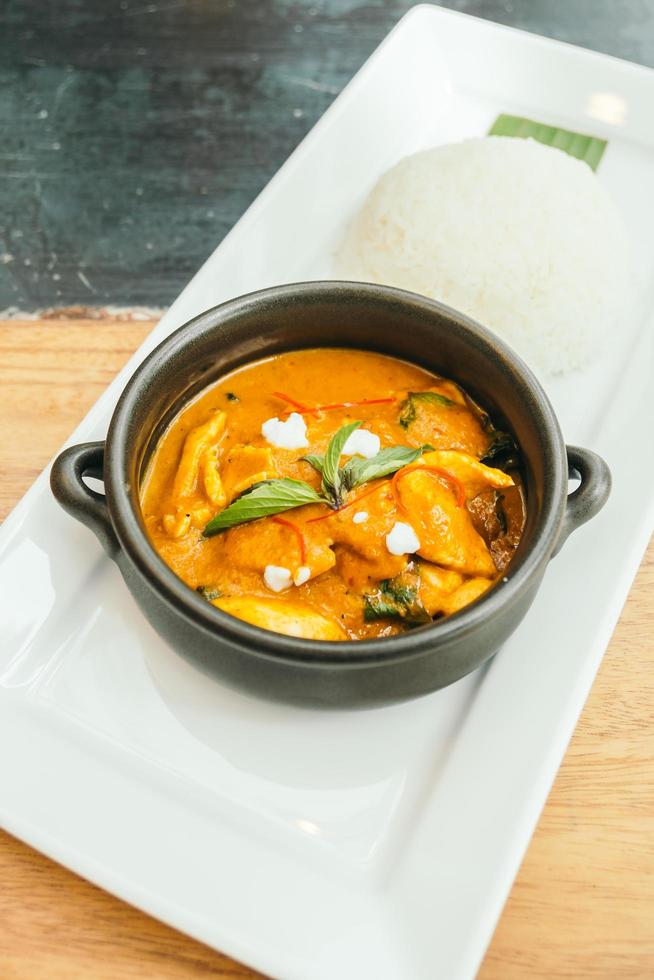 Panang curry chicken soup photo