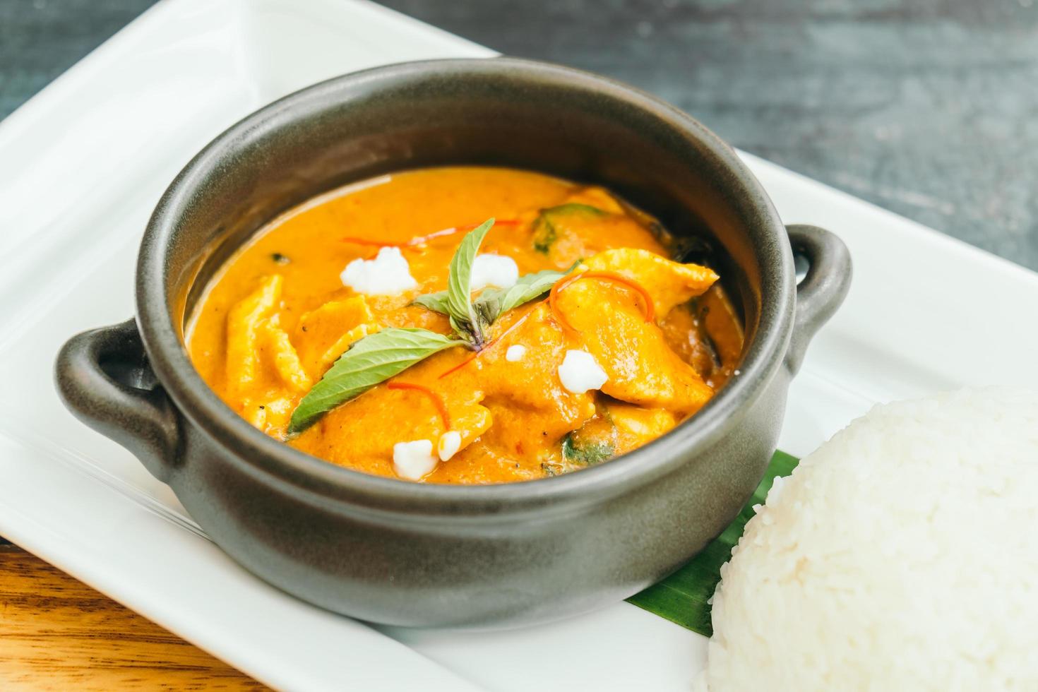 Panang curry chicken soup photo
