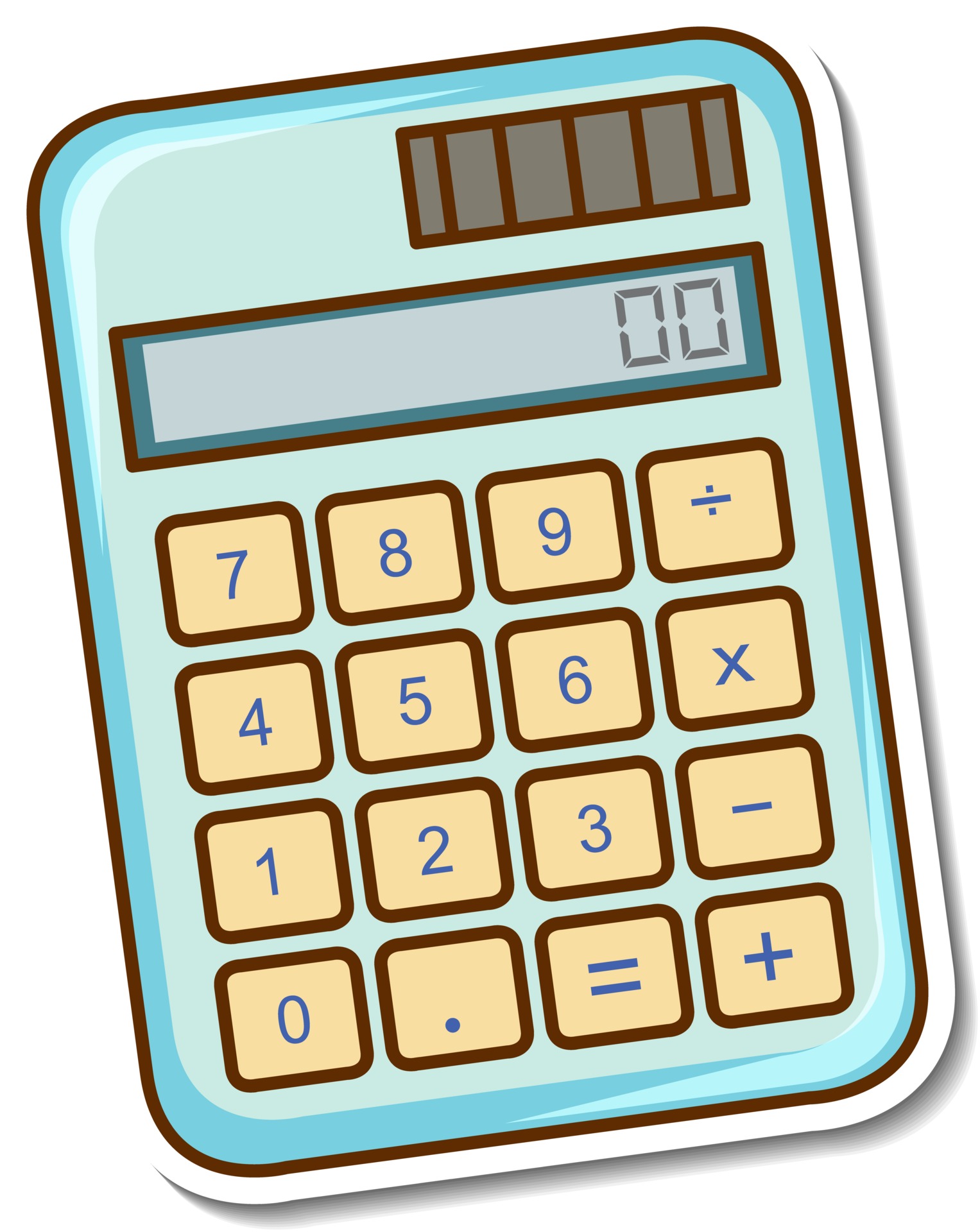 Sticker design with a calculator isolated 2790587 Vector Art at Vecteezy