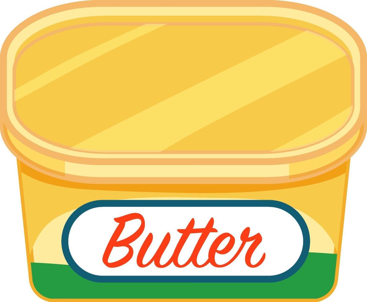 Butter package in cartoon style isolated vector