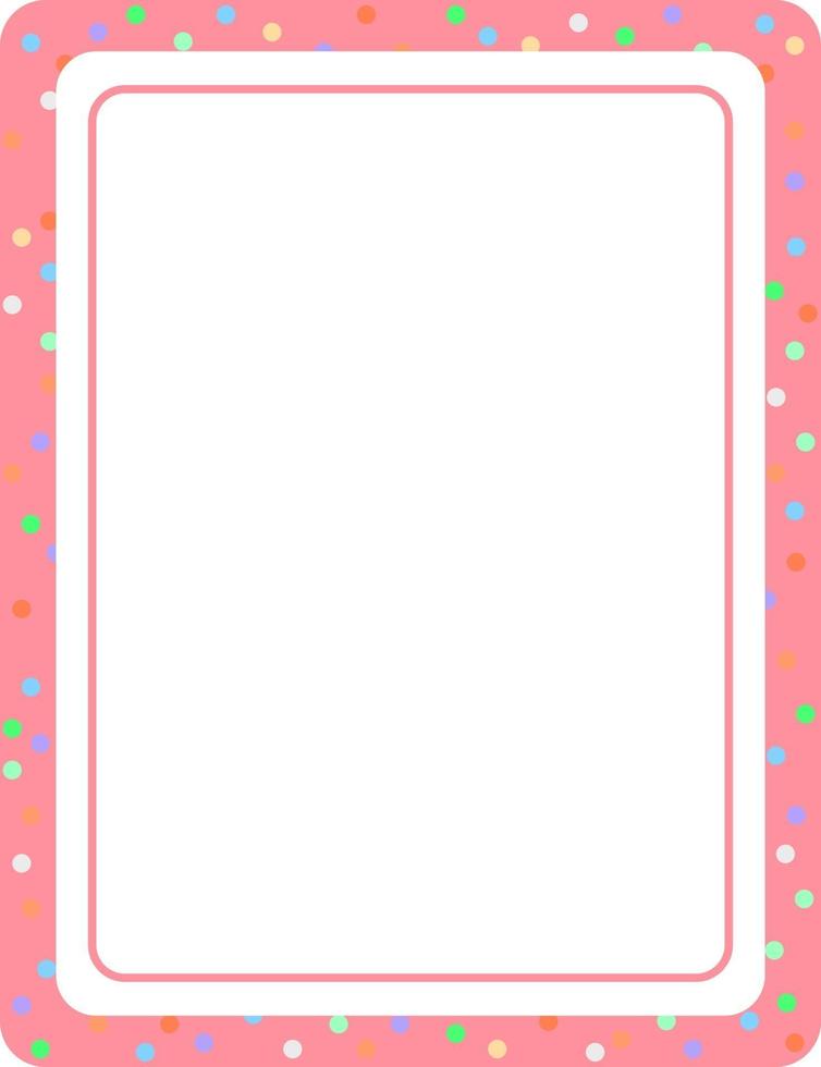 Empty pink vertical frame banner template vector
